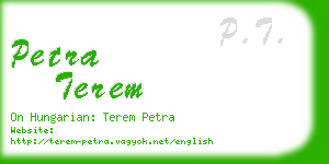 petra terem business card